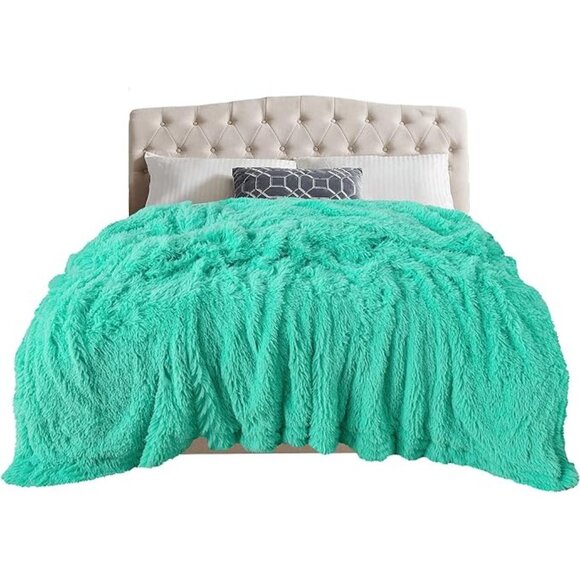 TOONOW Extra Soft Fuzzy Faux Fur Blanket Queen Size 78"x90", Reversible … - Picture 2 of 16
